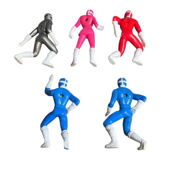 Vintage Power Rangers Lightspeed Rescue 2000 McDonald's 4" Figure Lot Of 5 - Picture 4 of 8